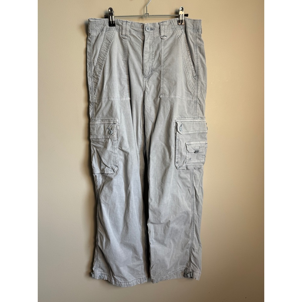 American Eagle Womens Bluish Gray Cargo Pants 10 Utility Gorpcore Streetwear